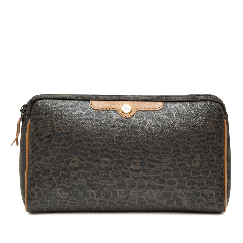 Pre-Loved Dior Honeycomb Coated Canvas Clutch